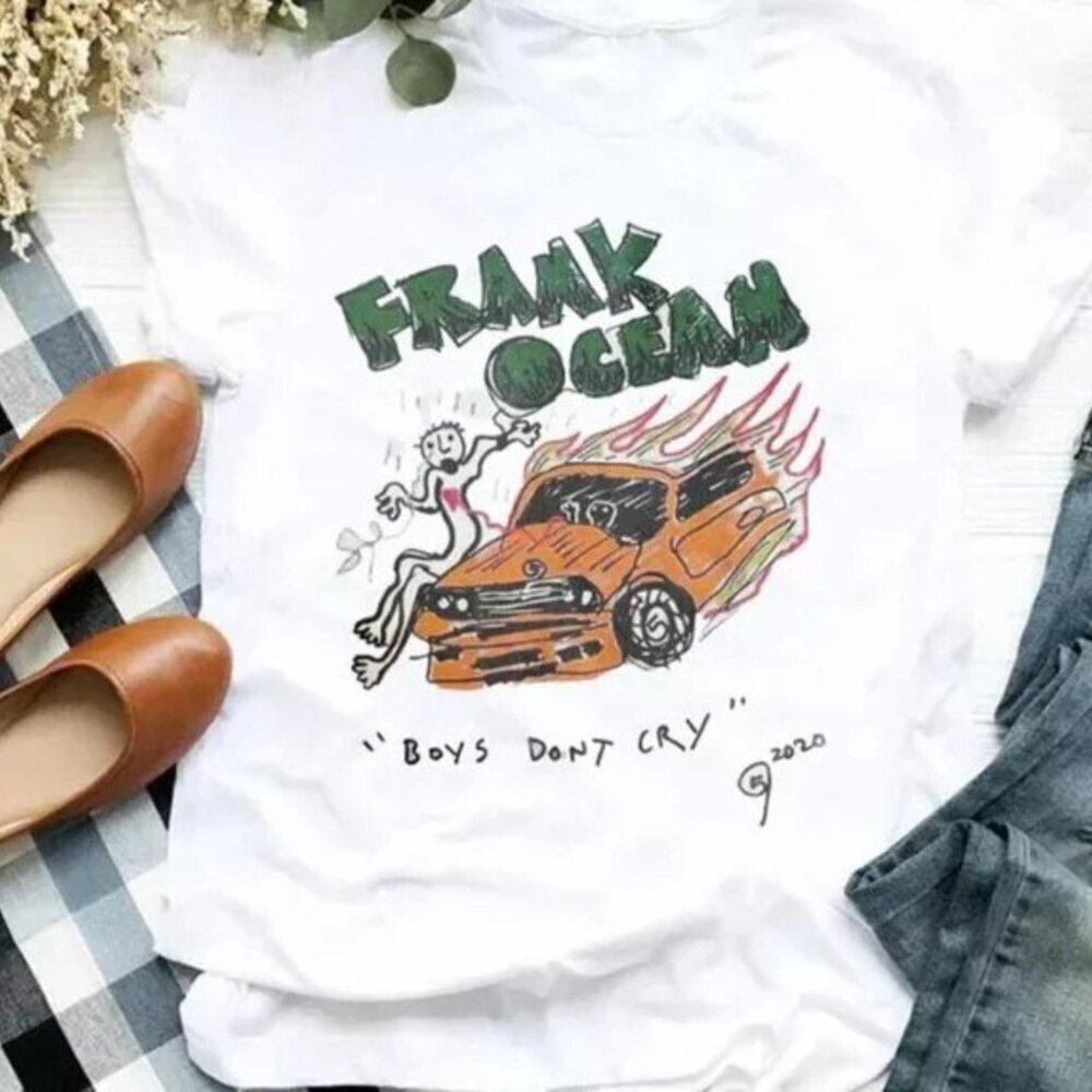 Frank Ocean Boys Don't Cry T-Shirt, Cartoon Style Music Tee .